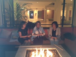 Me, and two of my EncoreTampaBay.com colleagues roasting marshmallows at a Positive Aging Conference.